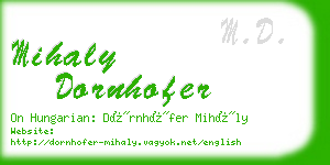 mihaly dornhofer business card